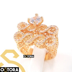 Chinese-Twins-Ring-Gold-Plated-k18-For-Women