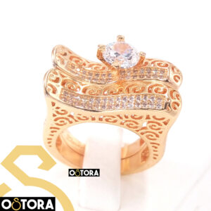 Chinese Twins Ring Gold Plated k18