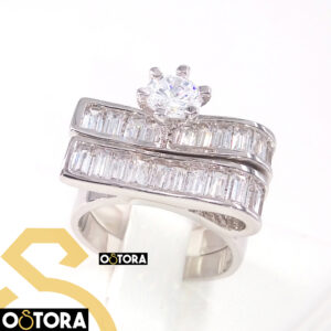 Twins Ring Platinum Plated