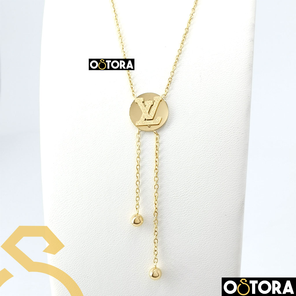 Stainless Steel Necklace Gold for women, It does not change color from water and sweat, To make you look fashionable and attractive.