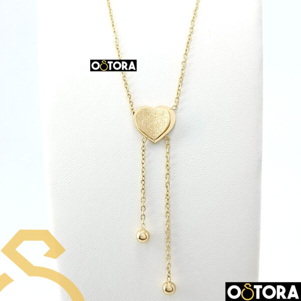 Stainless Steel Necklace Gold for women, It does not change color from water and sweat, To make you look fashionable and attractive.